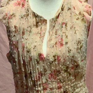 Pink Sleeveless mesh mini dress Sz 14 by CeCe